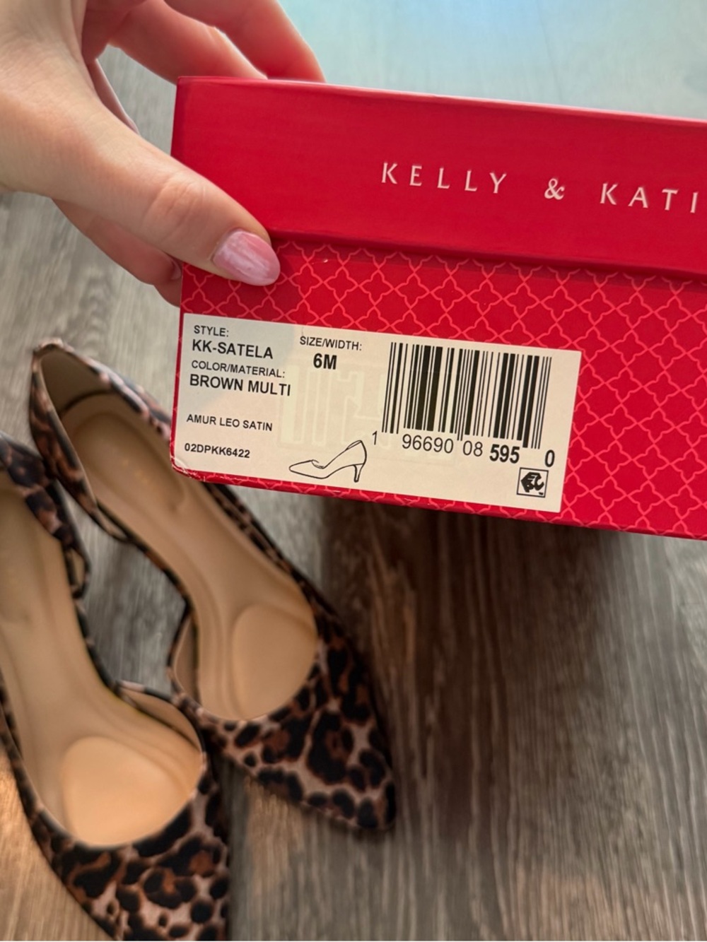 Kelly & Katie Relira Pump in Brown/Black Leopard Print - Picture 6 of 8